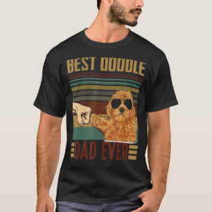Vintage Best Doodle Dad Ever Dog Men  Fathers Day T-Shirt