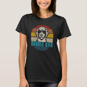 Vintage Best Doodle Dad Ever Father's Day Golden D T-Shirt