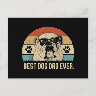 Vintage Best English Bulldog DAD Ever shirt Father Holiday Postcard