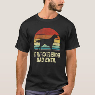 Vintage Best Flat coated Retriever Dad Ever Dog T-Shirt