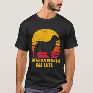 Vintage - Best Golden Retriever Dad Ever  For Fath T-Shirt