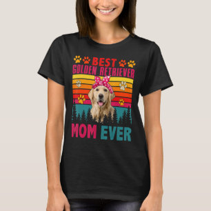 Vintage Best Golden Retriever Mom Ever Cute Dog He T-Shirt
