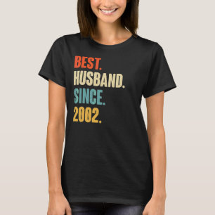 Vintage Best Husband Since 2002 20th Wedding Anive T-Shirt