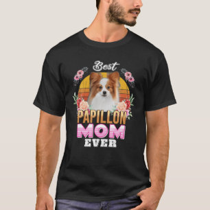 Vintage Best Papillon Mom Ever Mothers Day For Dog T-Shirt