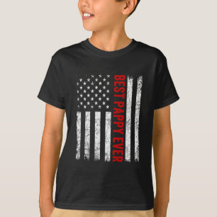Vintage Best Pappy Ever American Flag Father's Day T-Shirt