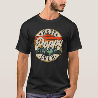 Vintage Best Poppy Ever Father s Day Grandpa Men T-Shirt