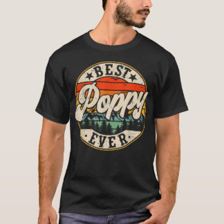Vintage Best Poppy Ever Father's Day Grandpa T-Shirt