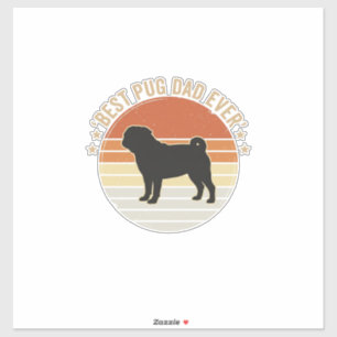 Vintage Best Pug Dad Ever Dog Lover Shirt Design_1