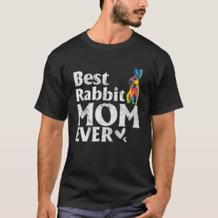 Vintage Best Rabbit Mom Ever Cut Coloured Rabbit M T-Shirt