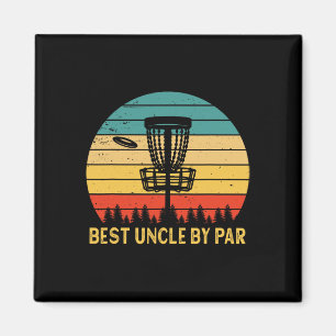Vintage Best Uncle By Par Disc Golf Funny Father's Magnet