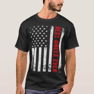 Vintage Best Uncle Ever American Flag Father's Day T-Shirt