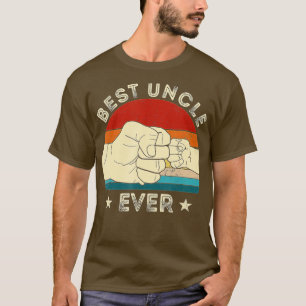 Vintage Best Uncle Ever Fist Bump Funny Uncle Fath T-Shirt