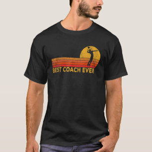 Vintage Best Volleyball Coach Ever Volleyball Team T-Shirt