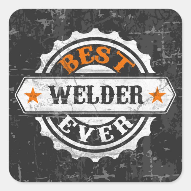 Vintage Best Welder Square Sticker (Front)