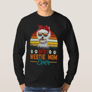 Vintage Best Westie Mom Ever West Highland White T T-Shirt
