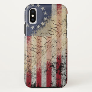 Vintage Betsy Ross American Flag iPhone X Case