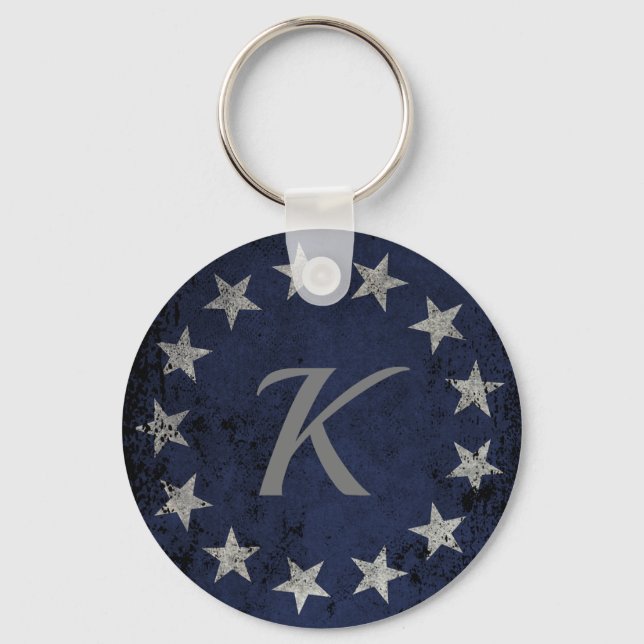 Vintage Betsy Ross Personalized Keychain (Front)