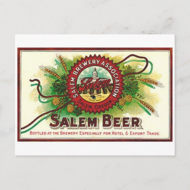 Vintage Beverage Label Postcard (Front)