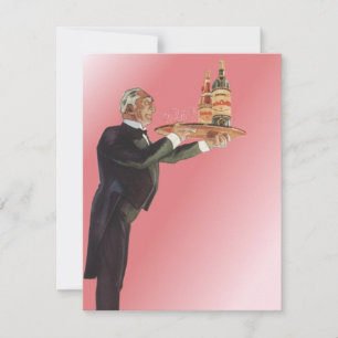 Vintage Beverages, Butler Serving Wine on Tray