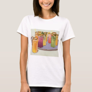 Vintage Beverages, Drinks with Ice Cubes on a Tray T-Shirt