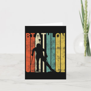 Vintage Biathlon Retro Biathlete Gift Card