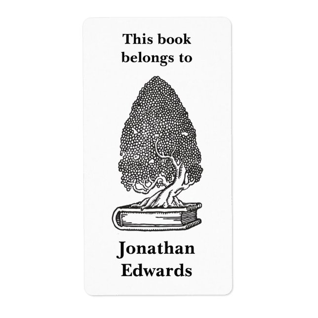 Vintage bibliothèque ex-libris arbre (Devant)