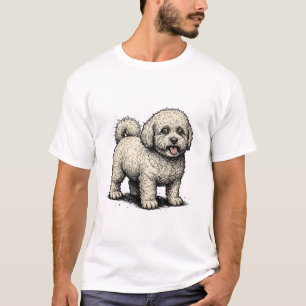 Vintage Bichon Frise: Classic Engraved Dog Lover T-Shirt
