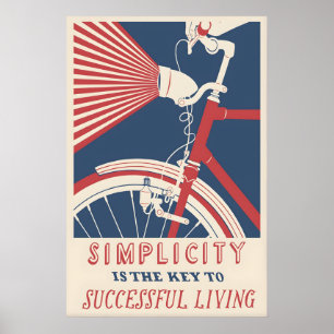 Vintage Bicycle Ad Poster Simplicity Art Print