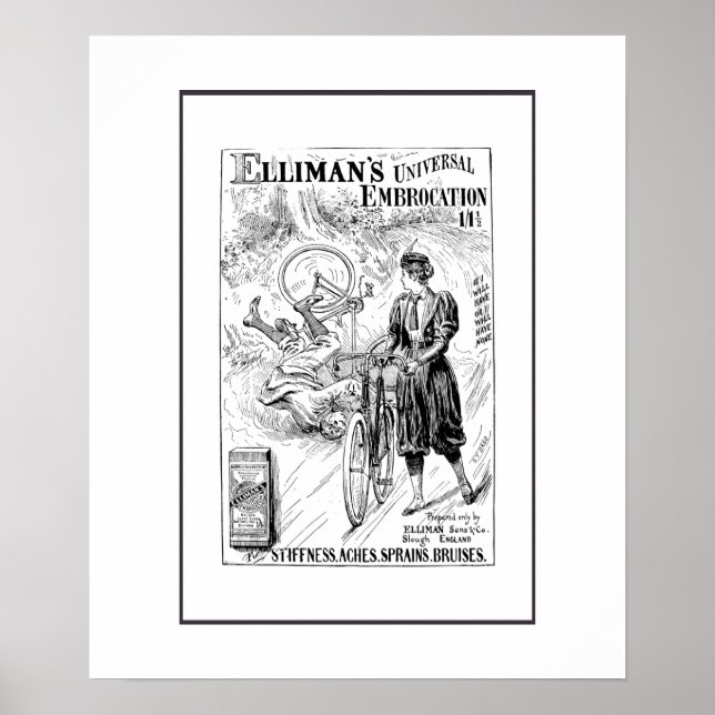 Vintage bicycle advert print (Front)