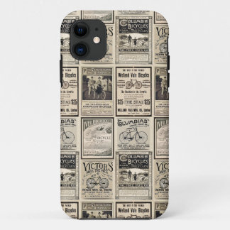 Vintage Bicycle Advertising Collage Ads iPhone 11 Case