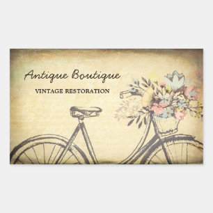 Vintage Bicycle Antique Boutique Sticker