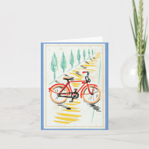 Vintage Bicycle Art Card