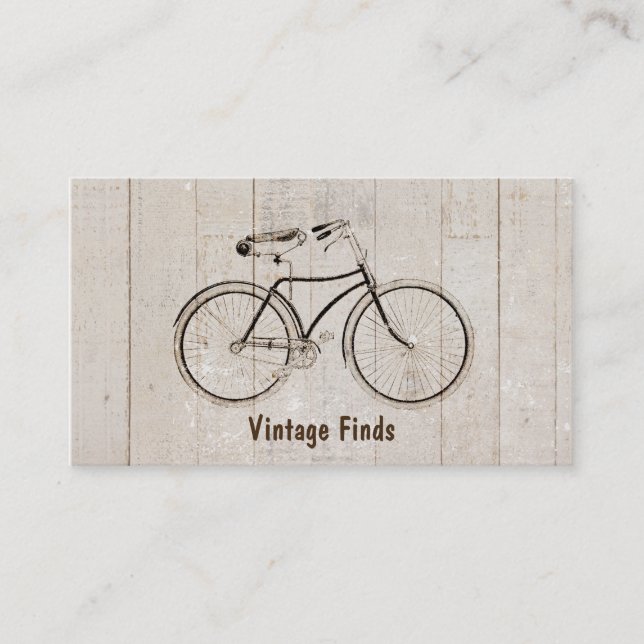 Vintage Bicycle Bike Rustic Country Business Card (Front)