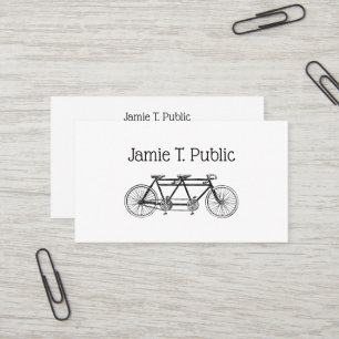 Vintage Bicycle Built For Two / Tandem Bike Business Card