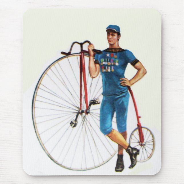 Vintage Bicycle Championship Mouse Pad (Front)