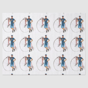 Vintage Bicycle Championship Pattern Tissue Paper