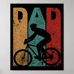 Vintage Bicycle Dad Cycling Cyclist Daddy Father&# Poster
