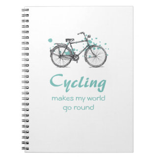 Vintage Bicycle Drawing Spiral Notebook
