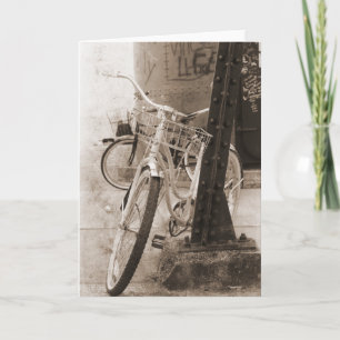 Vintage Bicycle Greeting Card