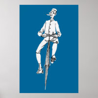 Vintage Bicycle Guy Smoking Cigar Graphic Funny