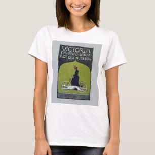 Vintage Bicycle Lady & Dog T-Shirt