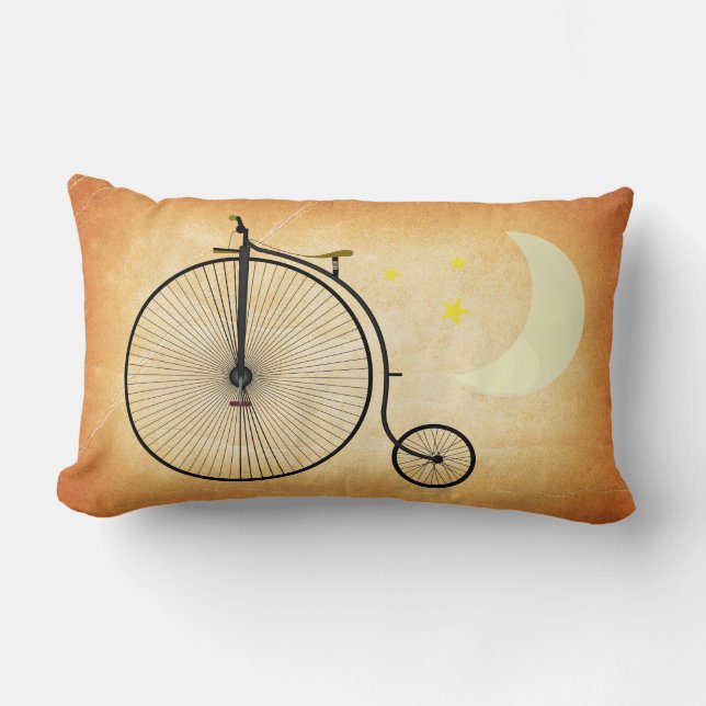 Vintage Bicycle Lumbar Pillow (Front)