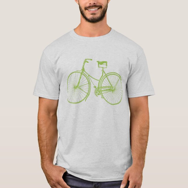Vintage Bicycle - Martian Green T-Shirt (Front)