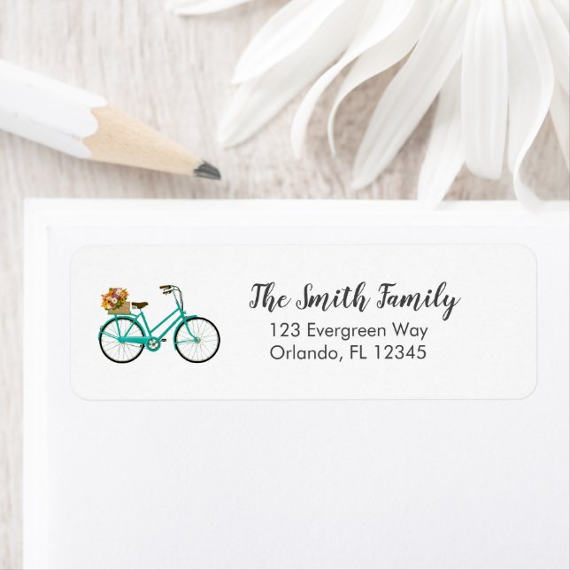 Vintage Bicycle Painting Summer Cottage Address (Insitu)