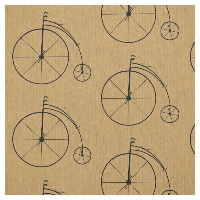 Vintage Bicycle Pattern Fabric (Swatch)