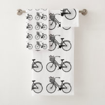 VINTAGE BICYCLE PATTERN IN BLACK AND WHITE