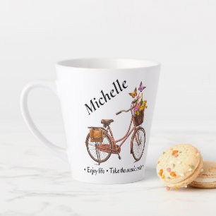 Vintage Bicycle Quote Latte Mug