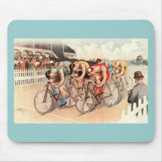 Vintage Bicycle Race Poster Art Mouse Pad