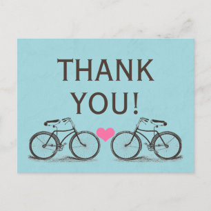 Vintage Bicycle Thank You Wedding Postcards