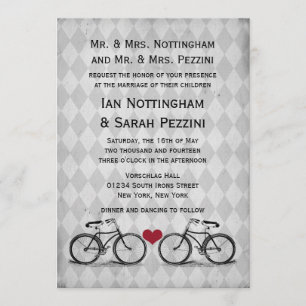Vintage Bicycle Wedding Invitations
